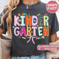 Hand Drawn Retro Kindergarten Teacher Colorful Doodle Stars Comfort Colors Back School (1)