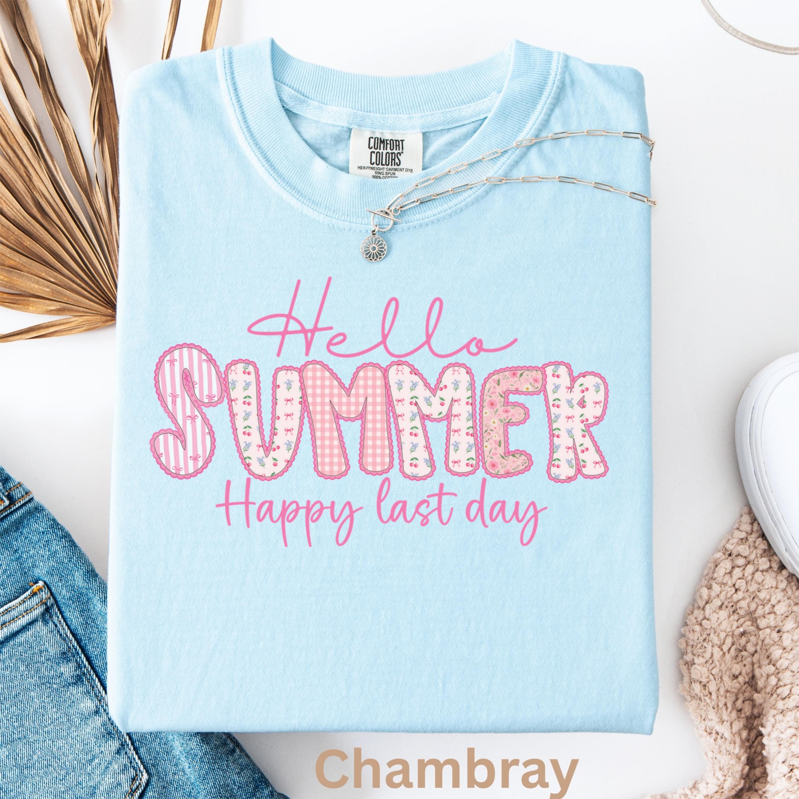 Comfort Colors Last Day School Hello Summer Teacher Tee End School Year School Teacher (1)