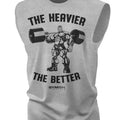 022. The Heavier The Better Funny Workout Muscle Tank Top for Men T-Shirts, Hoodie, Sweatshirt | RetroVerseTees.com