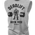 023. Deadlifts Heck Yes! Funny Workout Muscle Tank Top for Men T-Shirts, Hoodie, Sweatshirt | RetroVerseTees.com