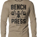 025. Bench Press Lightweight Workout Long Sleeve Hooded Gym T-shirt for Men Cotton Menswear Hoodie, Sweatshirt