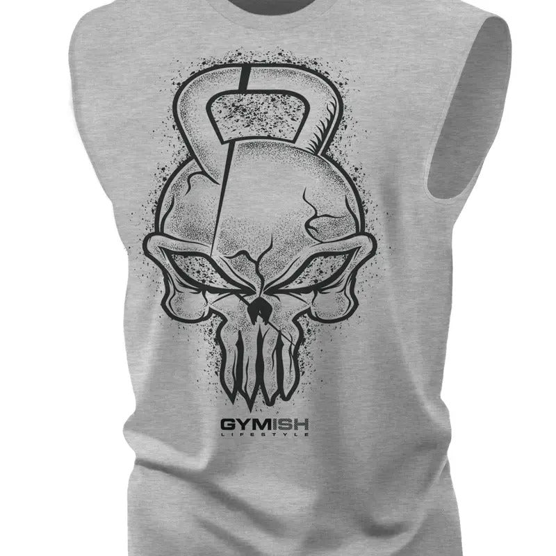 028. Gym Reaper Skull Funny Workout Muscle Tank Top for Men T-Shirts, Hoodie, Sweatshirt | RetroVerseTees.com