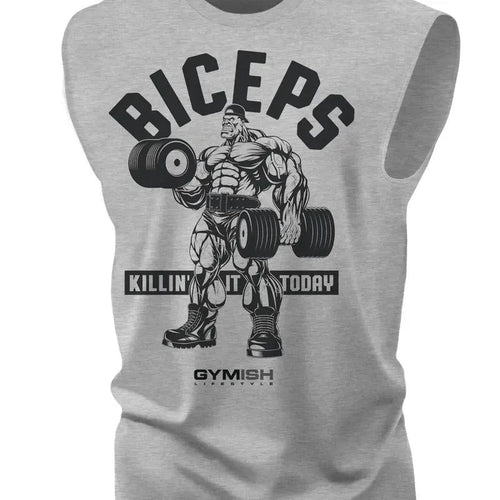 032. Biceps Killin' It Today Workout Muscle Tank Top for Men T-Shirts, Hoodie, Sweatshirt | RetroVerseTees.com