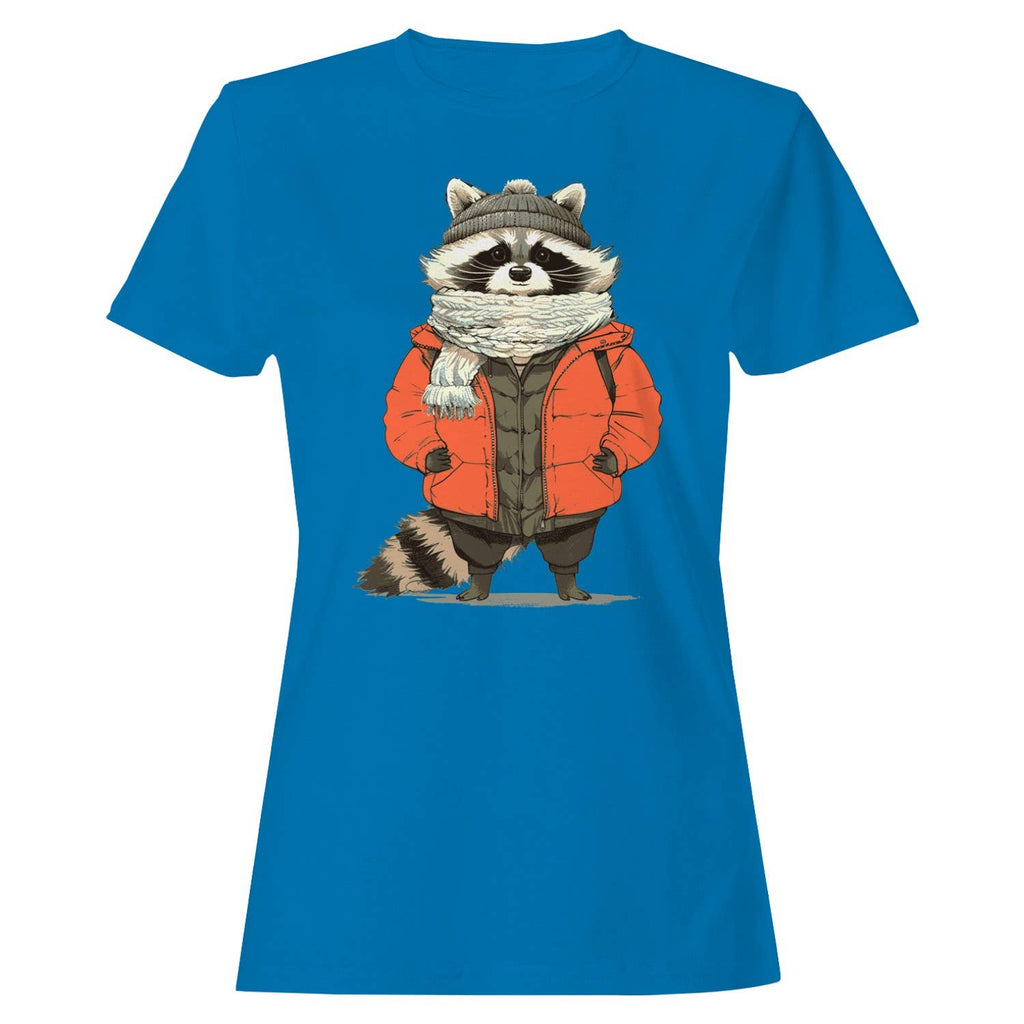 Winter Raccoon in Jacket Women's T-Shirt