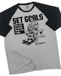 071. RAGLAN SET GOALS Funny Workout Gym T-Shirt for Men Hoodie, Sweatshirt | RetroVerseTees.com