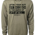 081. Hardest Lift Workout Gym Hoodie for Men Cotton Menswear T-Shirts, Sweatshirt | RetroVerseTees.com