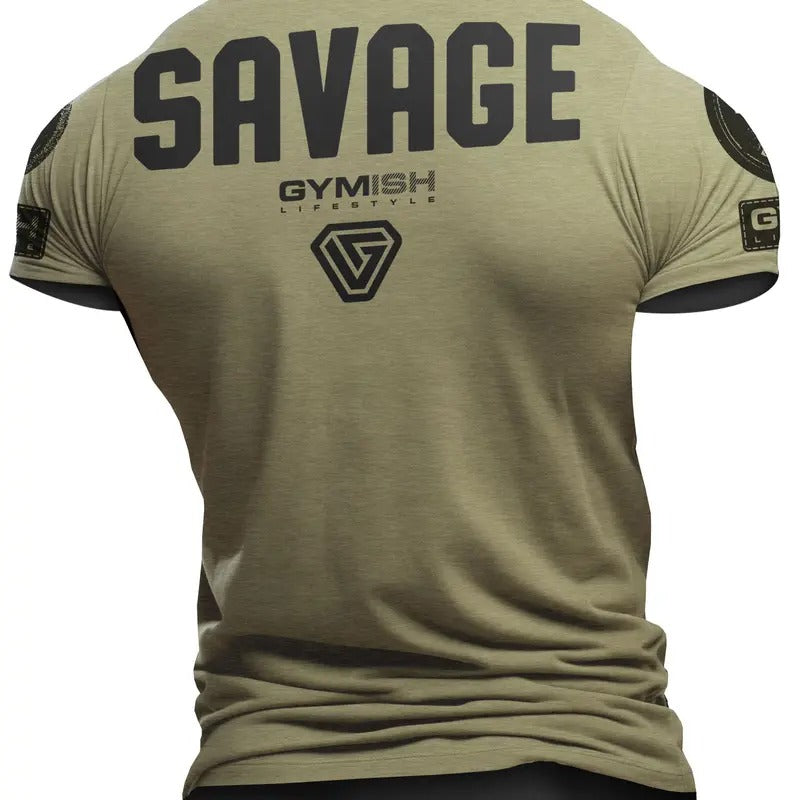 097. Savage Back Design Workout T-Shirt for Men Hoodie, Sweatshirt | RetroVerseTees.com