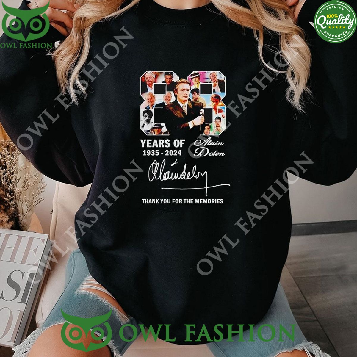 Alain Delon 88 Years Of The Memories 1935 2024 Limited Shirt