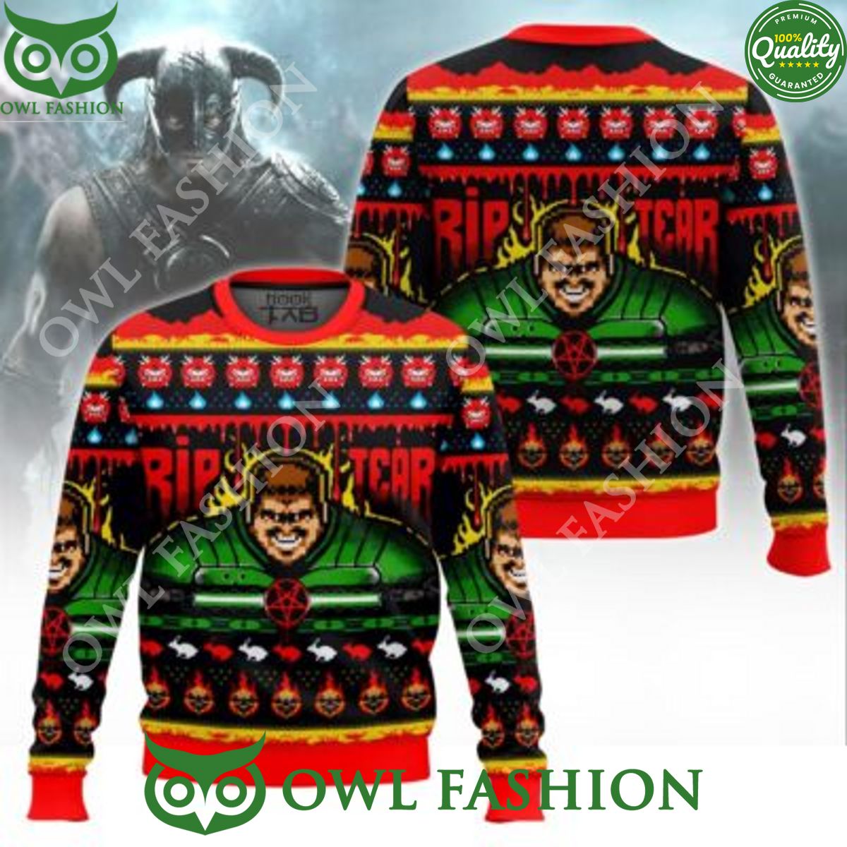 Game Rip And Tear Doom Eternal Ugly Sweater