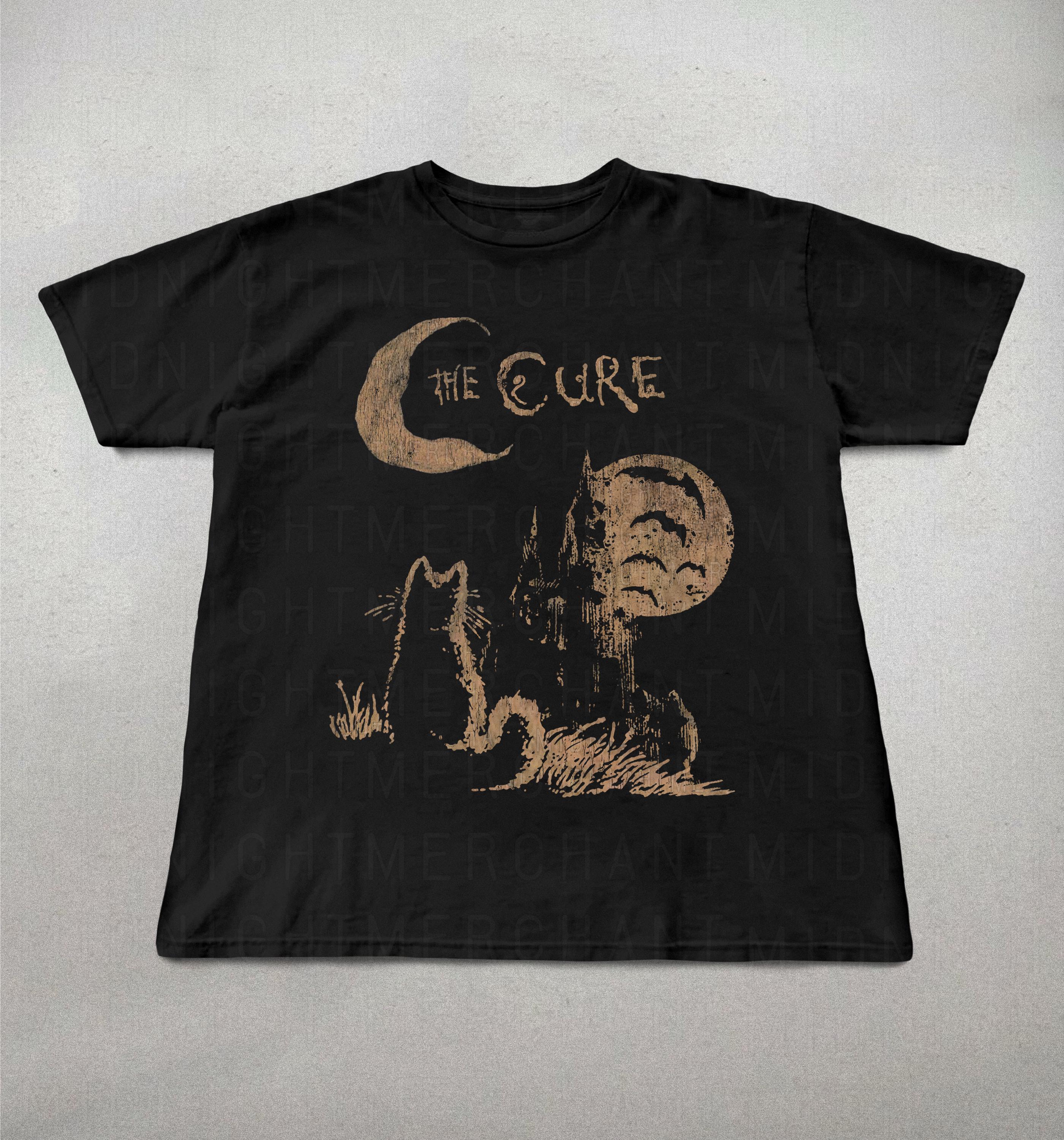 Cure Cat Tee 90s Alt Indie Rock Music Cat Lover Cure Fan Band Tee Cure (2)