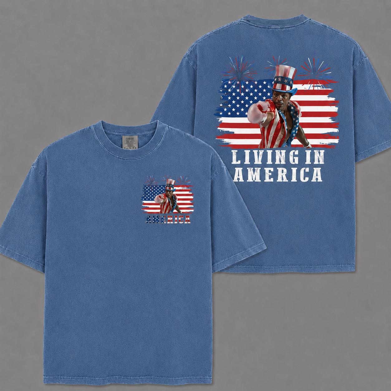 Apollo Creed Living America Comfort Colors Patriotic Boxing Fourth July Vintage America Retro Usa Fighter (2)