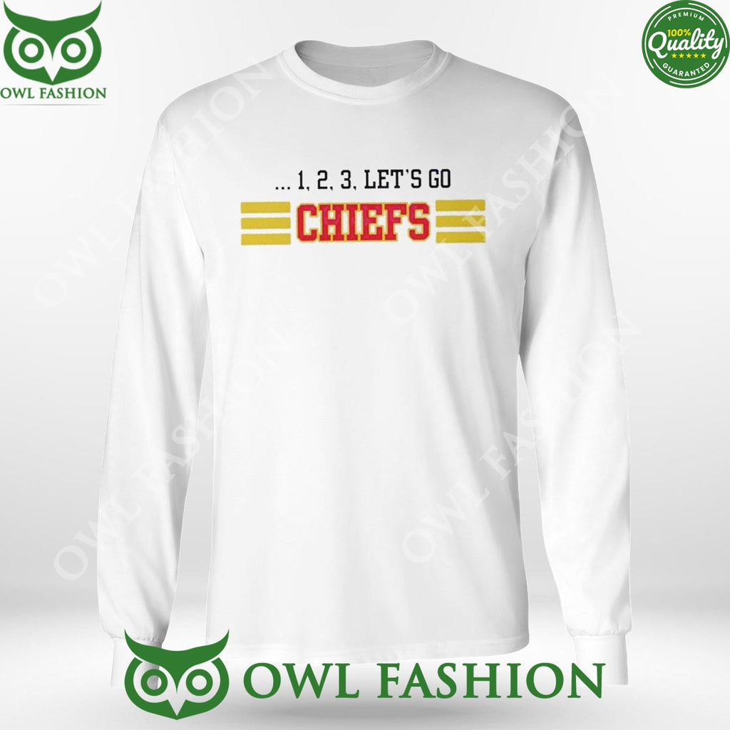 1 2 3 Let’s Go Chiefs White 2D t Shirt