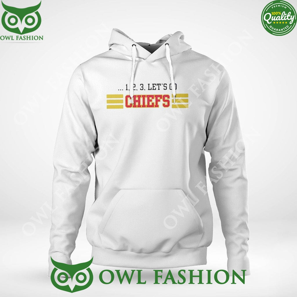 1 2 3 Let’s Go Chiefs White 2D t Shirt