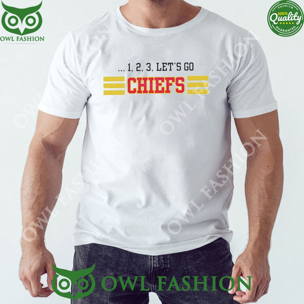 1 2 3 Let’s Go Chiefs White 2D t Shirt
