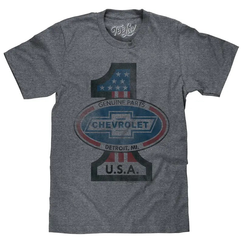 #1 Chevrolet T-Shirt - Gray Hoodie, Sweatshirt | RetroVerseTees.com