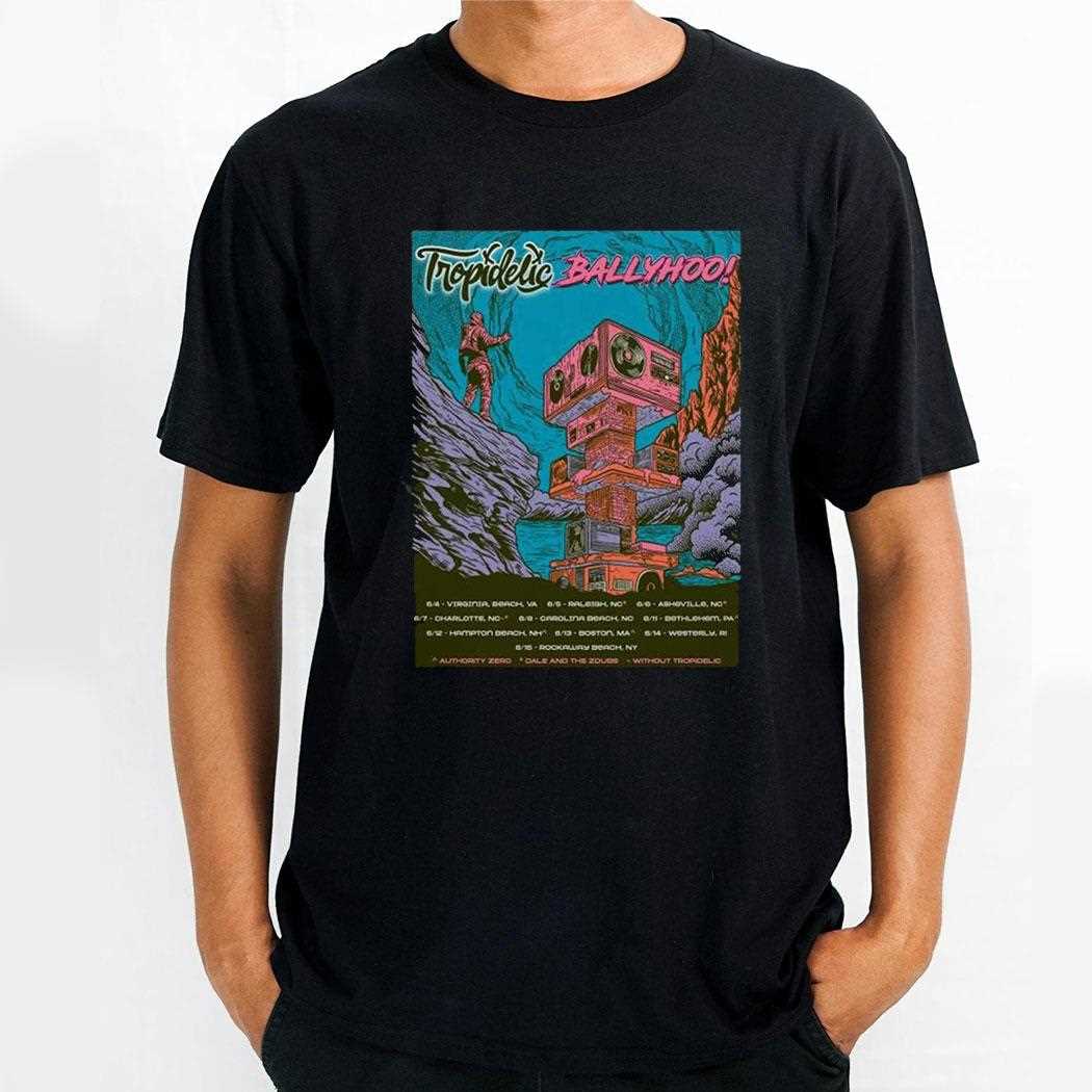 Tropidelic Ballyhoo Poster 2025 East Coast Tour t Shirt