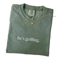 [100% COMFORT COLORS] He's Golfing Shirt, Golfer Wife Tee, Golf Player Shirt for Mom, Golf Season Tee, Golf Girlfriend,...