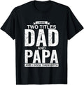 [100% Cotton] Cool Dad And Papa Double Title Rocking T-Shirt For Awesome Fathers Hoodie, Sweatshirt | RetroVerseTees.com