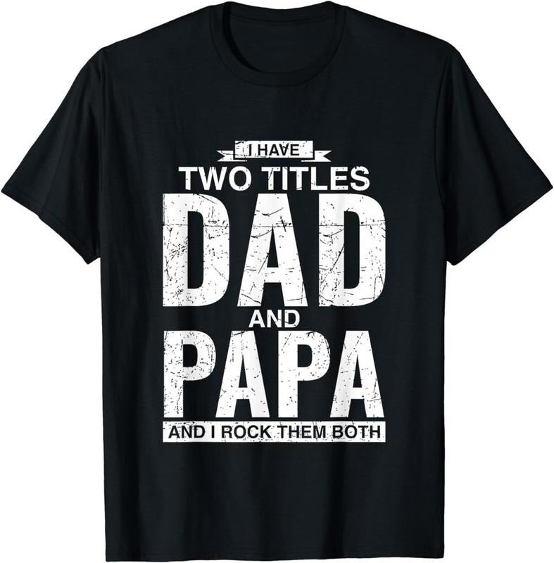 [100% Cotton] Cool Dad And Papa Double Title Rocking T-Shirt For Awesome Fathers Hoodie, Sweatshirt | RetroVerseTees.com