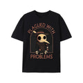 [100% Cotton] Crew Neck Cartoon And Letter Print Men's Fashionable Summer Short Sleeve Sports T-shirt Hoodie, Sweatshirt