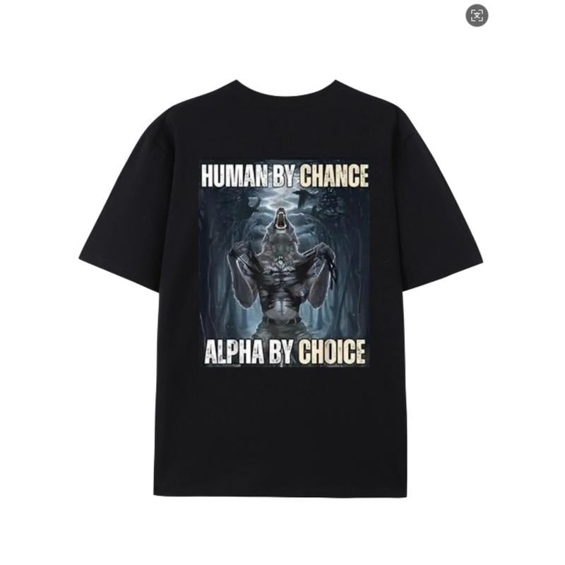 [100% Cotton] Fierce Werewolf Alpha T-Shirt Red plumber brand Dark Forest Battle Scene. Hoodie, Sweatshirt