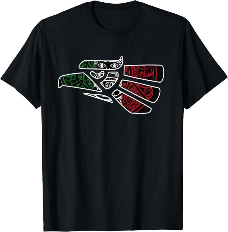 [100% Cotton] Hecho Red plumber brand Mexico Aztec Calendar Mexican Eagle T-Shirt Menswear Top Hoodie, Sweatshirt