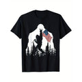 [100% Cotton] High Quality Funny American Flag Sasquatch Believers T-Shirt Hoodie, Sweatshirt | RetroVerseTees.com