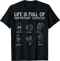 [100% Cotton] Types of Baseball Pitches Life Choices Pitcher Player T-Shirt Hoodie, Sweatshirt | RetroVerseTees.com