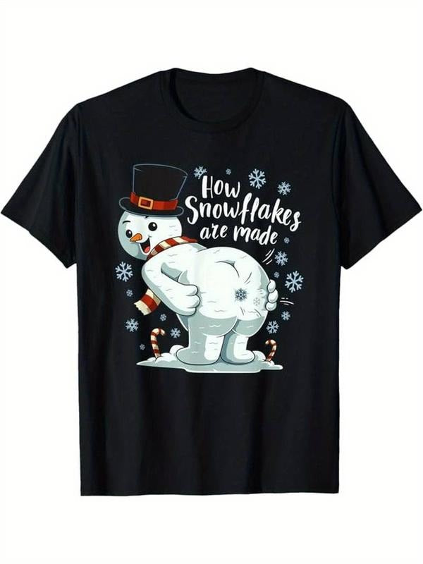 [100% Cotton] arting Snowman Make Snowflakes Christmas Winter Gift T-Shirt Hoodie, Sweatshirt | RetroVerseTees.com
