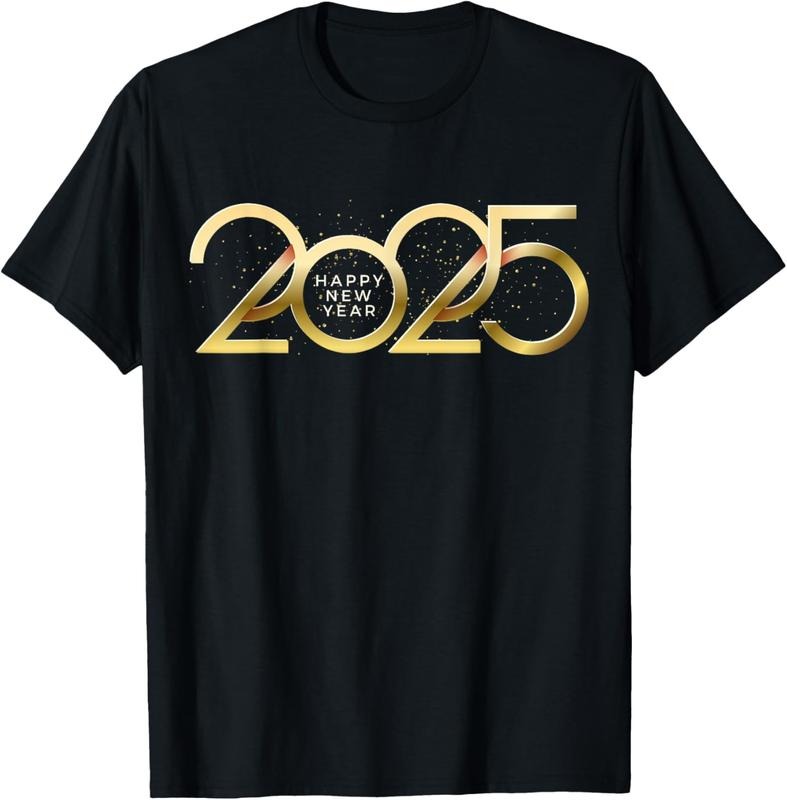 100% Cotton 2025 Happy New Year Party Supplies 2025 Family Matching T-Shirt Hoodie, Sweatshirt | RetroVerseTees.com