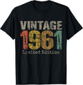 100% Cotton 63 Year Old Gifts Vintage 1961 Limited Edition 63rd Birthday T-Shirt Hoodie, Sweatshirt | RetroVerseTees.com