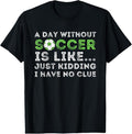 100% Cotton A Day Without Soccer Is Like - Soccer Lover Gift T-Shirt Hoodie, Sweatshirt | RetroVerseTees.com