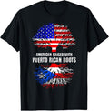 100% Cotton American Raised With Puerto Rican Roots USA Flag Puerto Rico T-Shirt Hoodie, Sweatshirt | RetroVerseTees.com