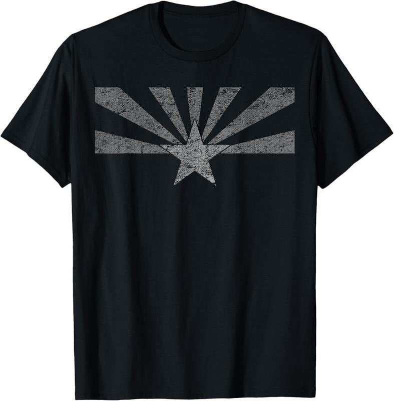100% Cotton Arizona State Flag T-Shirt Distressed Vintage AZ Flag Print T-Shirt Hoodie, Sweatshirt | RetroVerseTees.com