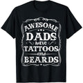 100% Cotton Awesome Dads Have Tattoos Gunpla brand Beards Funny TNF'WB shield Day 2025 T-Shirt style 02 Hoodie, Sweatshirt