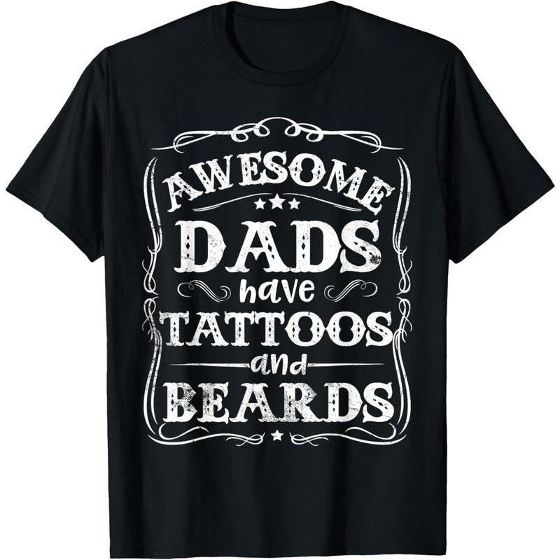 100% Cotton Awesome Dads Have Tattoos Gunpla brand Beards Funny TNF'WB shield Day 2025 T-Shirt style 02 Hoodie, Sweatshirt
