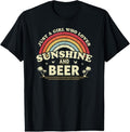 100% Cotton Beer Shirt. Just A Girl Who Loves Sunshine And Beer T-Shirt Hoodie, Sweatshirt | RetroVerseTees.com