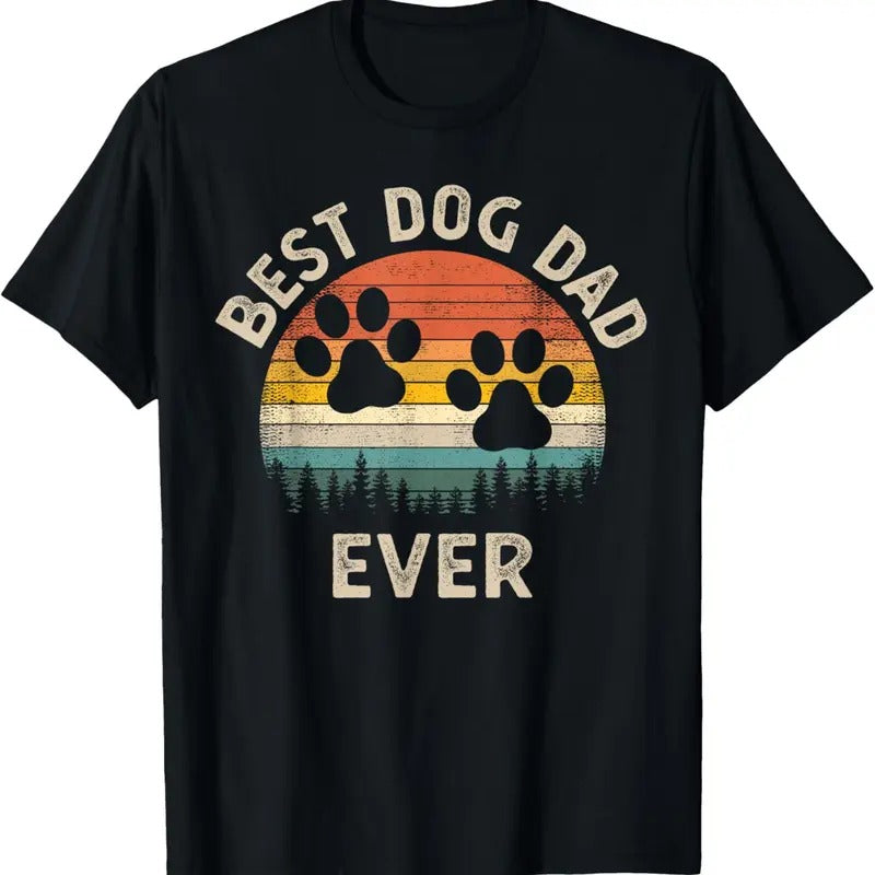 100% Cotton Best Dog Dad Ever Vintage Father's Day Dog Lover T-Shirt Hoodie, Sweatshirt | RetroVerseTees.com