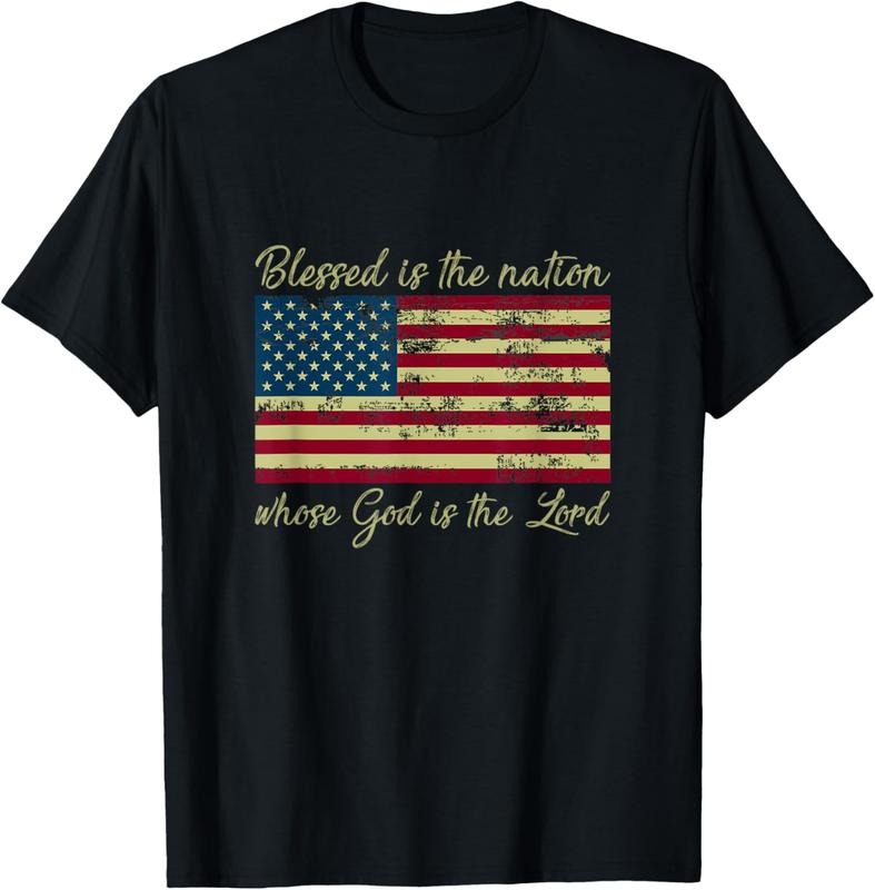 100% Cotton Blessed Is The Nation Whose God Is The Lord Prayer T-Shirt Hoodie, Sweatshirt | RetroVerseTees.com