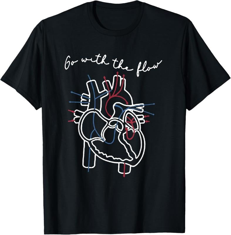 100% Cotton CVICU Cardiac Nurse Anatomy Cardiology Human Heart Flow T-Shirt Hoodie, Sweatshirt | RetroVerseTees.com