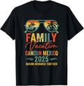 100% Cotton Cancun Mexico Vacation 2025 Matching Family Group Summer T-Shirt Hoodie, Sweatshirt | RetroVerseTees.com