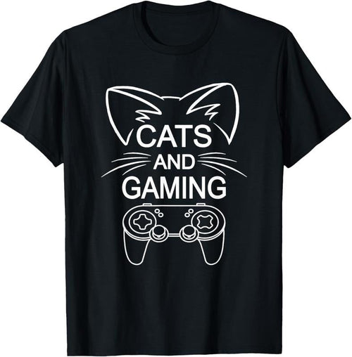 100% Cotton Cats And Gaming Funny Cat Lover Gaming Gift Gamer T-Shirt Hoodie, Sweatshirt | RetroVerseTees.com