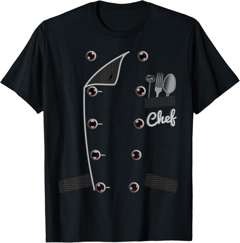 100% Cotton Chef TShirt Uniform Jacket Faux Funny Cook Shirt for Cooking T-Shirt Hoodie, Sweatshirt | RetroVerseTees.com
