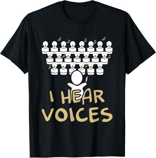 100% Cotton Choir Teacher Shirt I Hear Voices Funny Chorister Tee T-Shirt Hoodie, Sweatshirt | RetroVerseTees.com