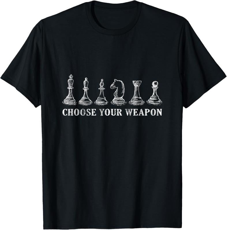 100% Cotton Choose Your Weapon Chess T-Shirt Retro Vintage Gift Hoodie, Sweatshirt | RetroVerseTees.com