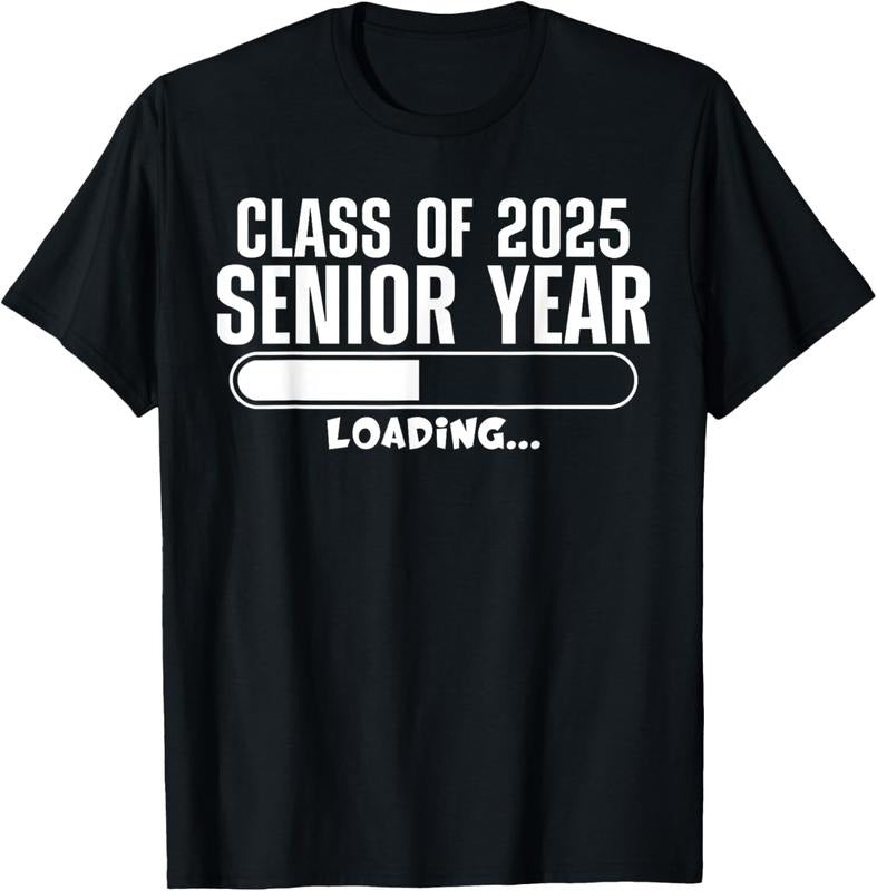 100% Cotton Class of 2025 Senior Year Loading Funny Senior 2025 T-Shirt Hoodie, Sweatshirt | RetroVerseTees.com