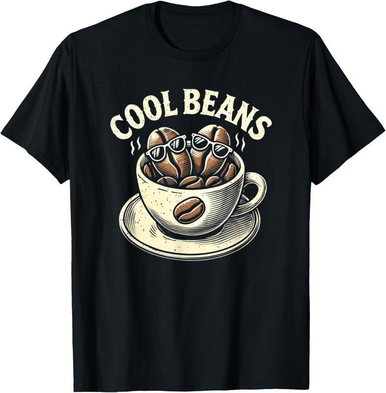 100% Cotton Cool Beans Coffee Caffeine Lover Retro Graphic Novelty T-Shirt Hoodie, Sweatshirt | RetroVerseTees.com