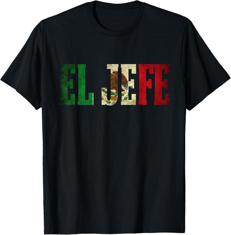 100% Cotton Cool EL JEFE Mexican Shirt Mexican Flag Shirt for Men T-Shirt Hoodie, Sweatshirt | RetroVerseTees.com