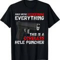 100% Cotton Cordless Hole Puncher Tshirt | 2nd Amendment Shirts For Men T-Shirt Hoodie, Sweatshirt | RetroVerseTees.com