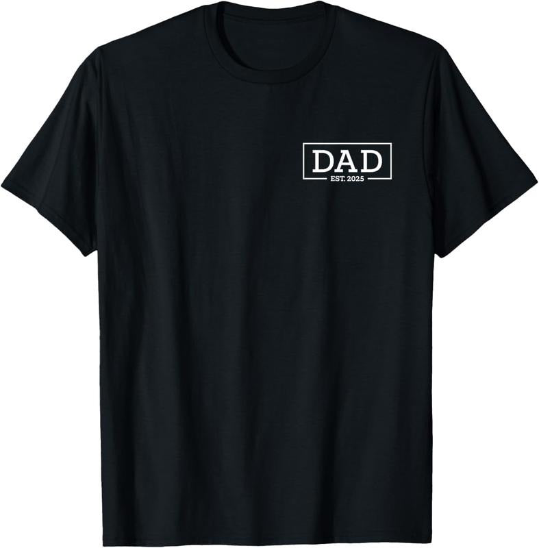 100% Cotton Dad Est 2025 New Dad, Promoted To Dad 2025 First-Time Dad T-Shirt Hoodie, Sweatshirt | RetroVerseTees.com